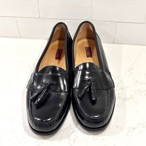 G.H Bass Leather Tassel Loafers Black Harrison II